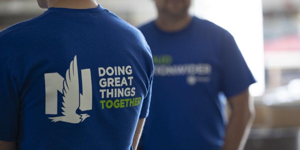 Nationwide logo on T-shirt