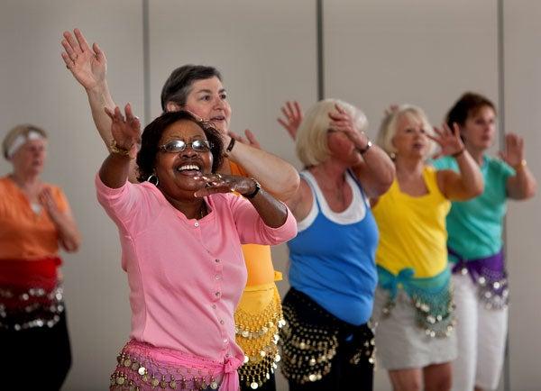 Older adults exercising