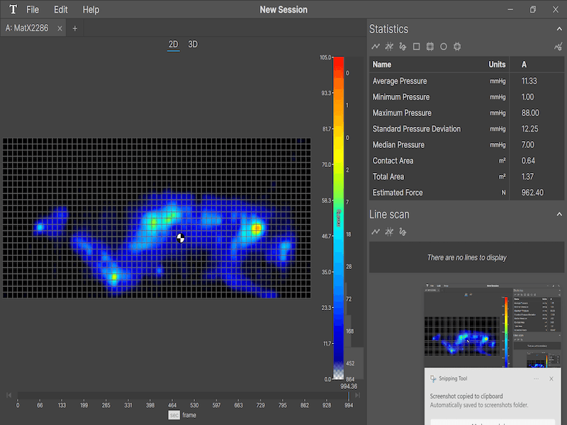 The thermal pressure map results for the Beautyrest Black mattress