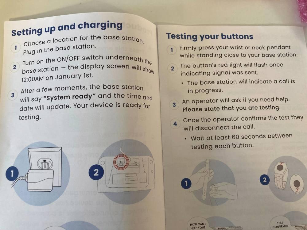 MobileHelp manual directions for setup