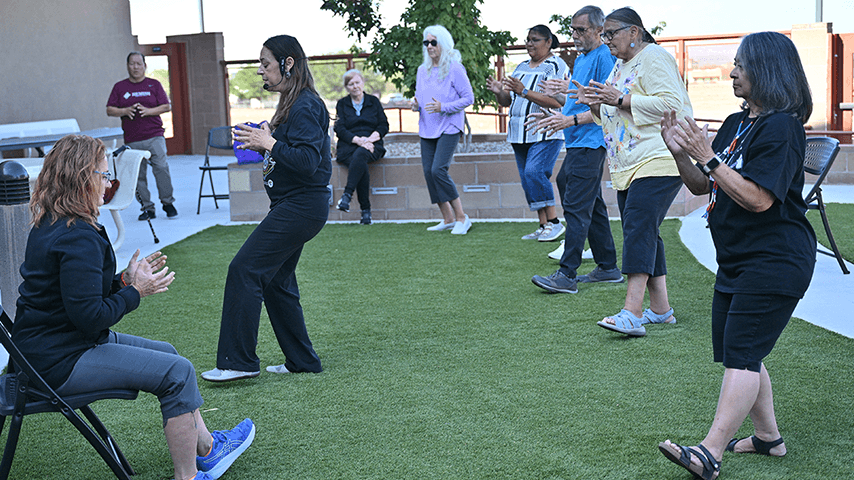 outdoor Tai Chi class for older adults