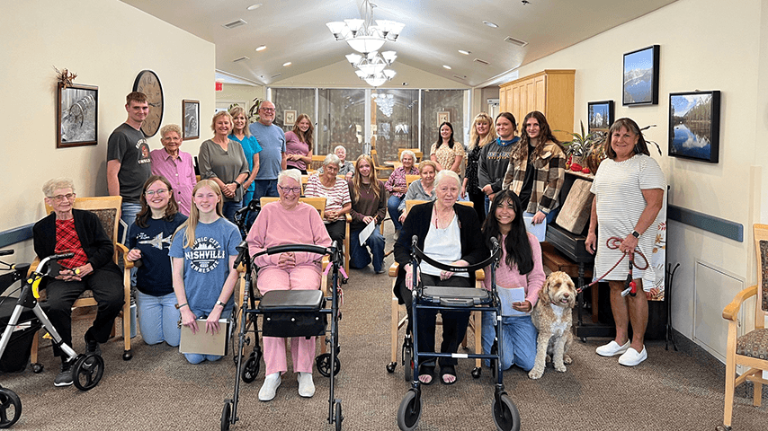 South Morrow Senior Center members and high school seniors gathered for storytelling