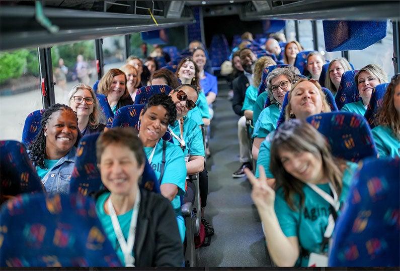 Advocates on bus to U.S. Capitol Hill