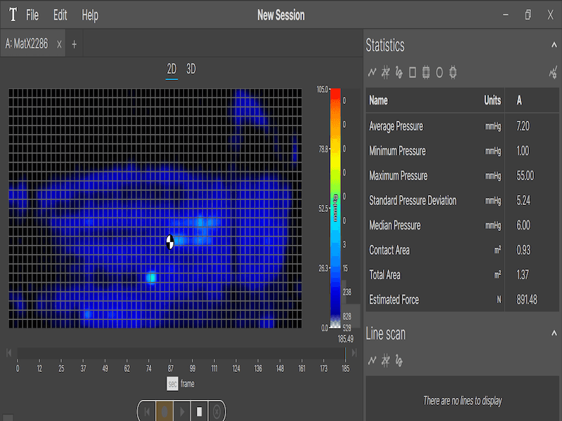 The thermal pressure map for stomach sleeping on the Bear Hybrid Elite