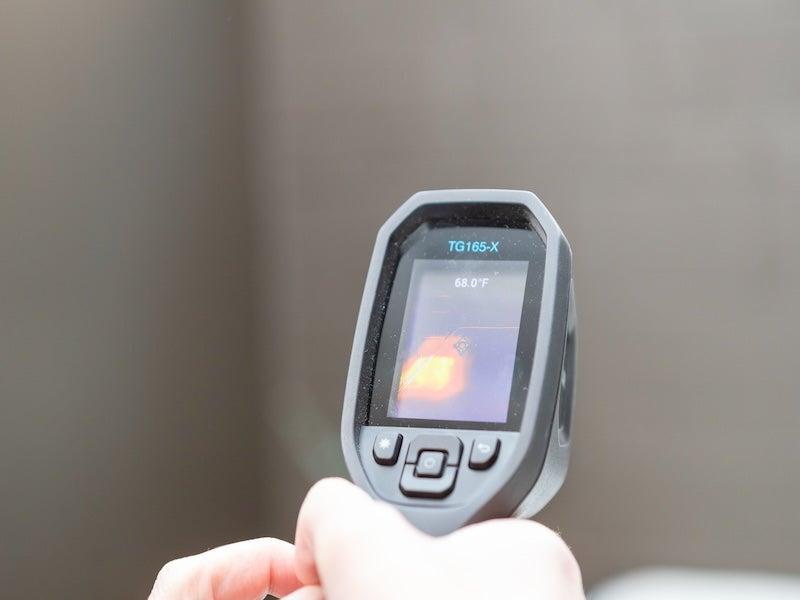 A heat gun reading from the Bear Original memory foam mattress