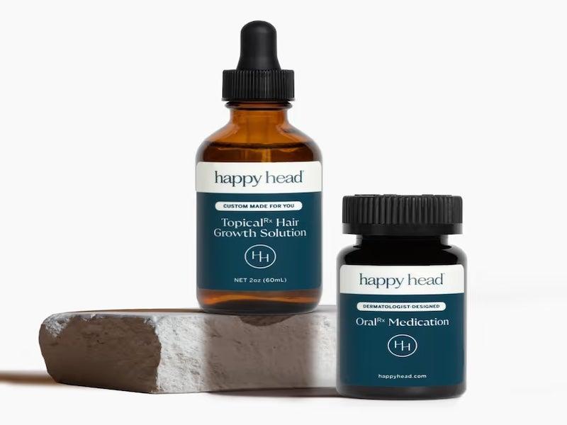 Happy Head Topical Rx Solution and SuperCapsule combination treatment