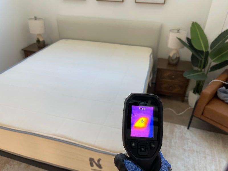 A thermal gun reads off the heat signature on the Nolah Natural
