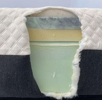 Inside of a memory foam mattress