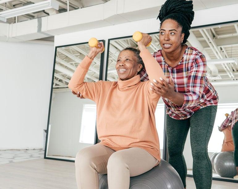Move a little, move a lot. The important thing is to keep moving! Help make aerobics, strength building, flexibility, and balance all part of your daily exercise routine.