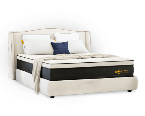 Nolah Signature Foam mattress on bed with pillows