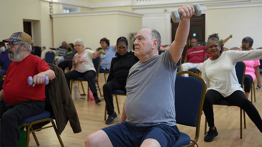 senior center chair exercise class