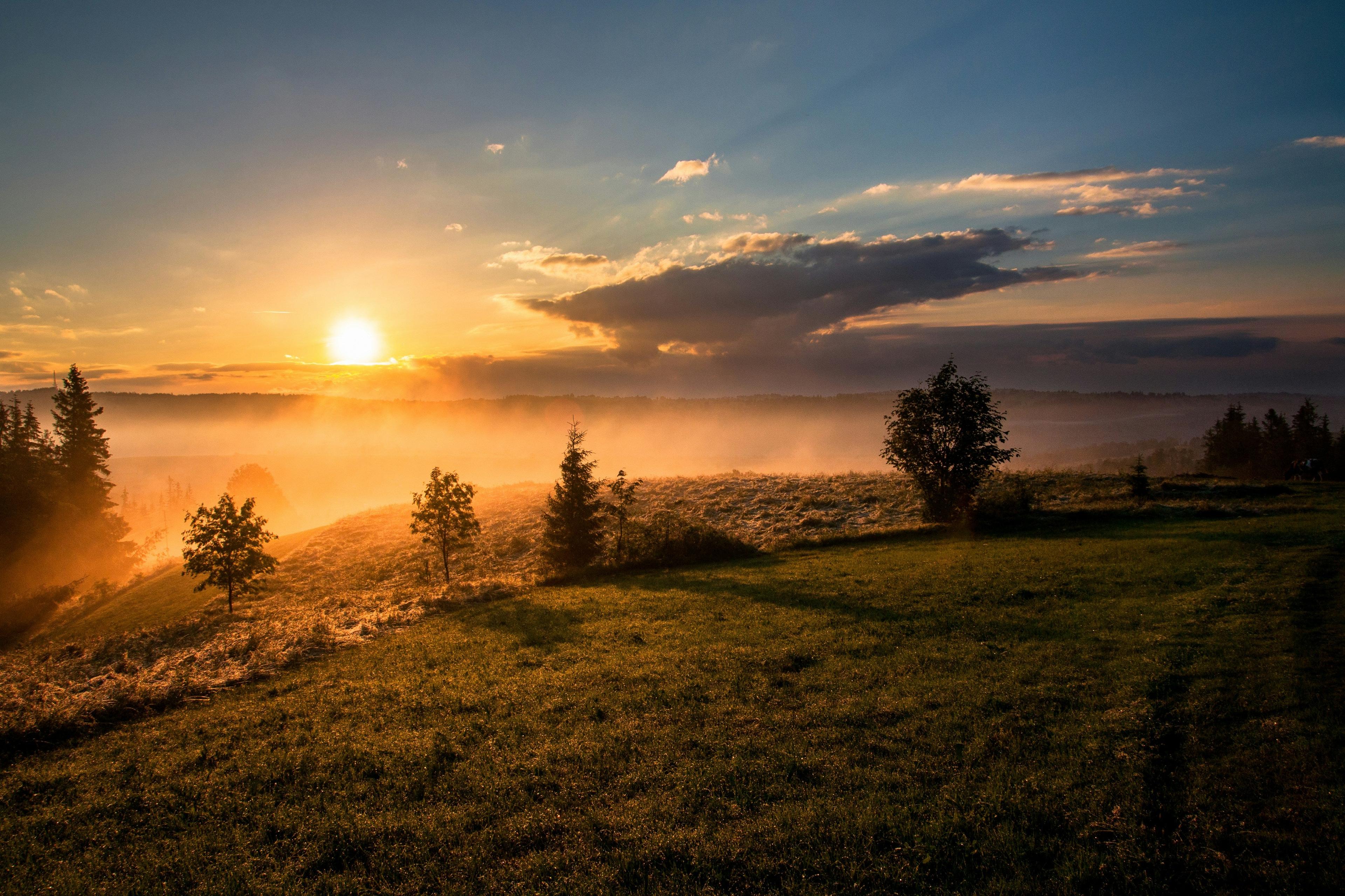 sunrise over a lake