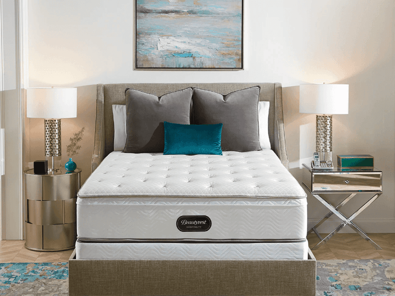 The Beautyrest Signature mattress in a contemporary bedroom