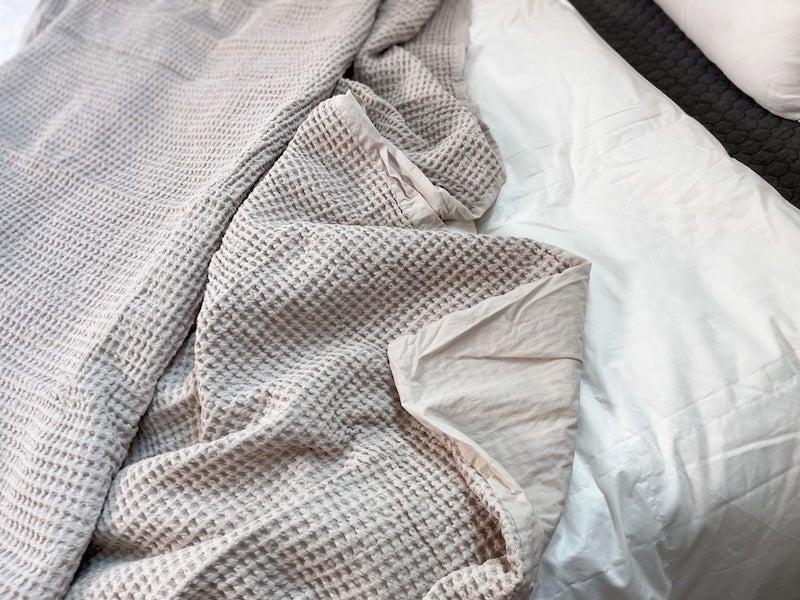 Silk & Snow Waffle Knit Duvet Cover