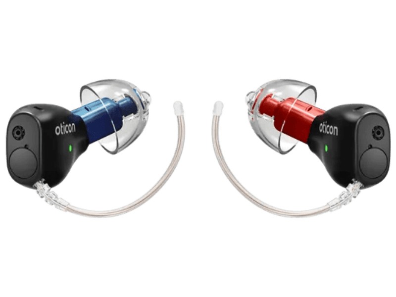 The Oticon Zeal NXT in-the-ear hearing aids.