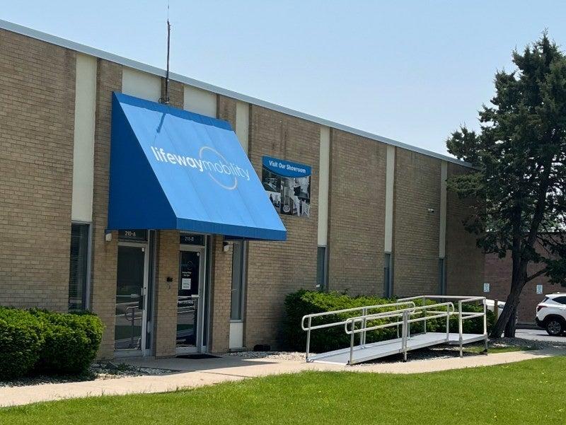 The outside entrance to the Lifeway Mobility Showroom