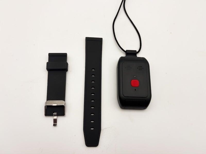 The LifeBeacon medical alert necklace and its included wristbands.