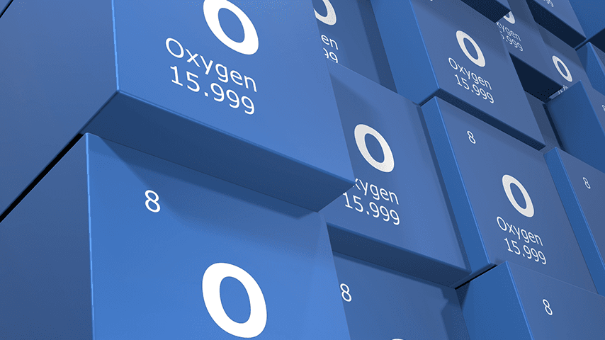 Oxygen blocks with periodic table info