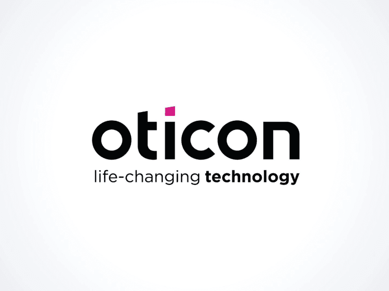 The Oticon hearing aid logo