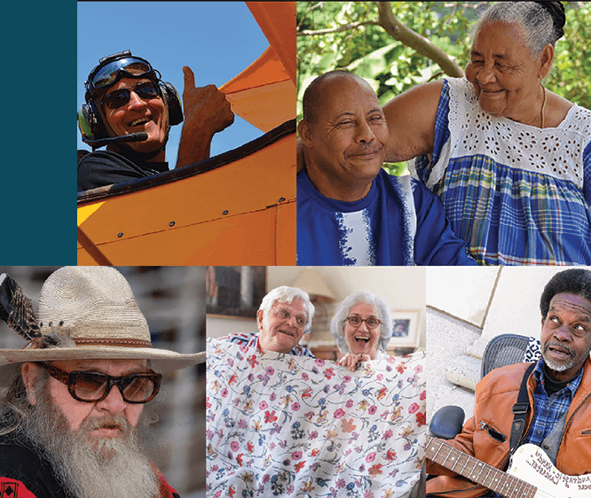 collage of older adults