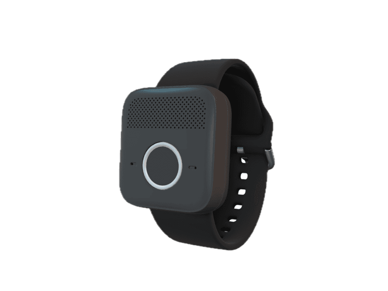 The LifeFone At-Home & On-The-Go VIP flex wristband in black