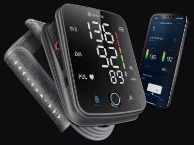 Oxiline Pressure XS Pro monitor connected to app showing results