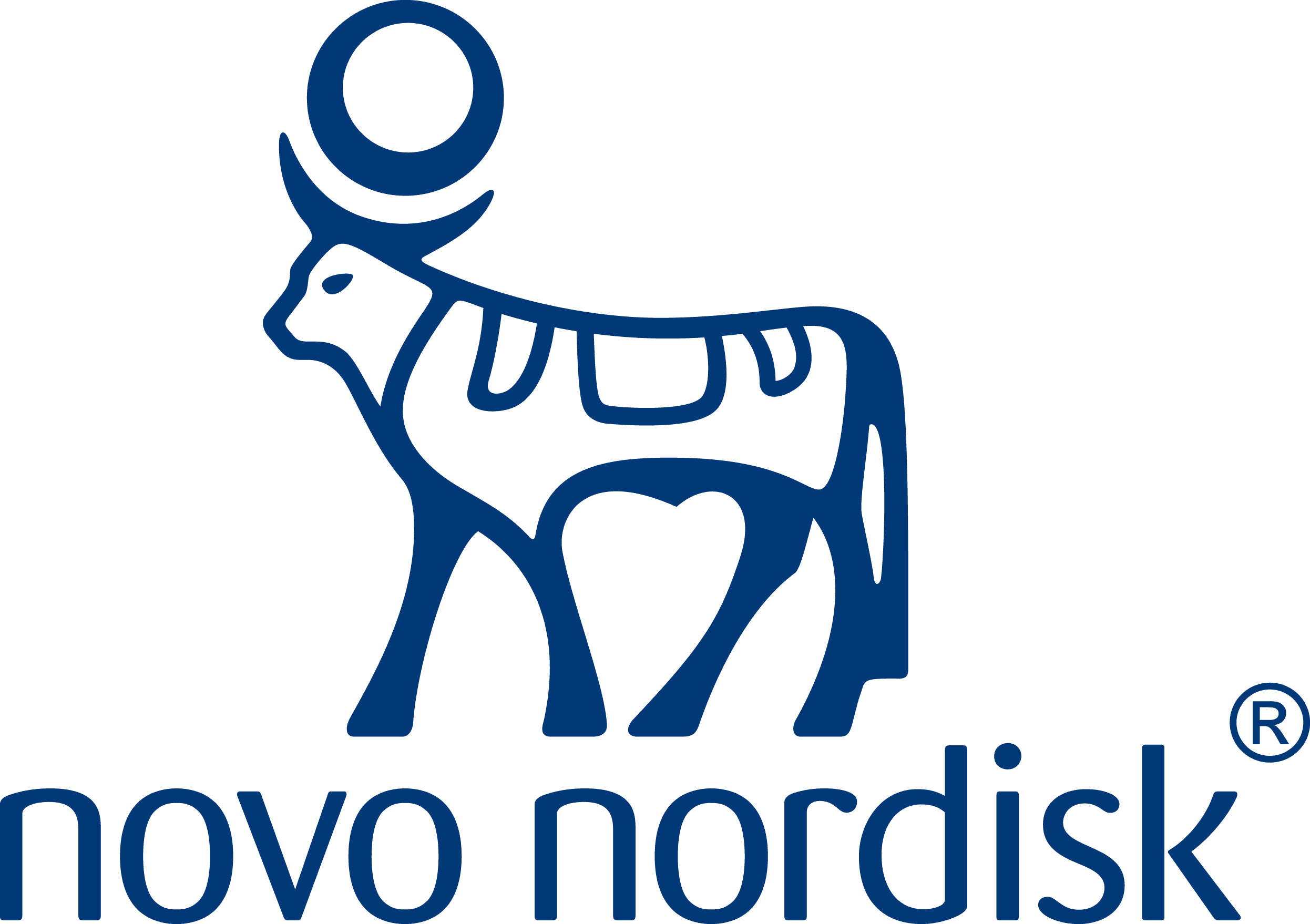 Novo Nordisk logo, Danish multinational pharmaceutical company headquartered in Bagsværd, Denmark